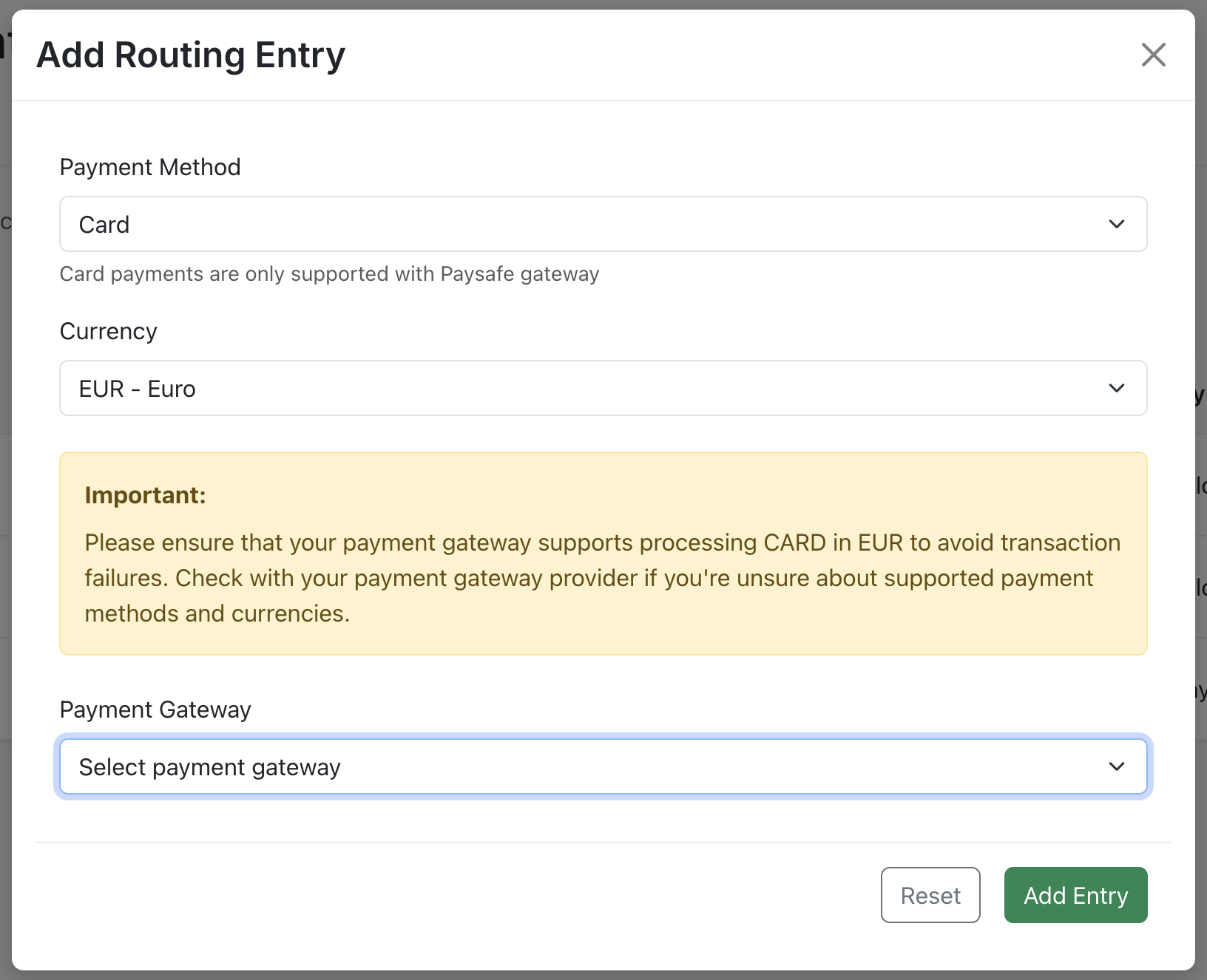 Add a Routing Entry