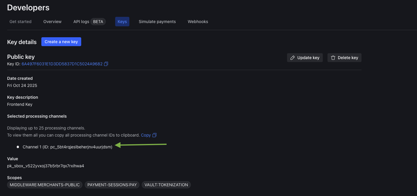 Checkout.com Processing Channel