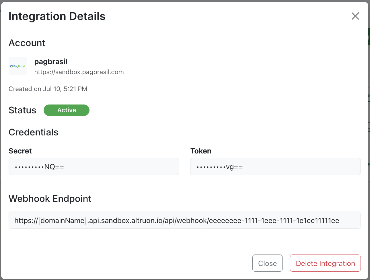 Pagbrasil integration